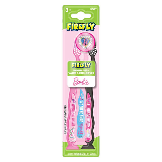 Firefly Barbie Toothbrush + Cover Value Pk