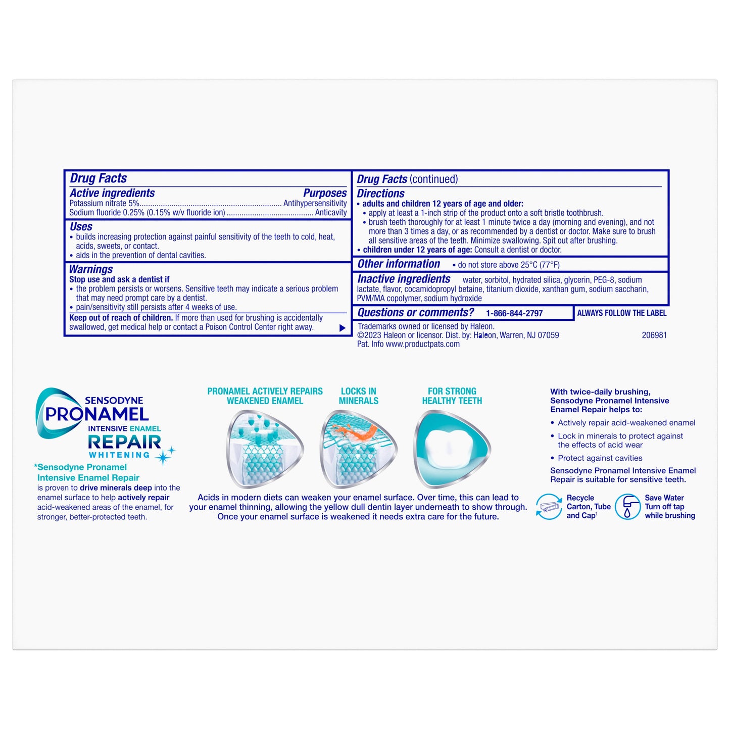 Sensodyne Pronamel Intensive Enamel Repair Whitening Toothpaste - Arctic Breeze, 3.4 oz