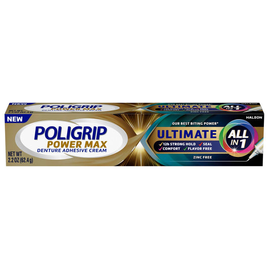 Poligrip Power Max Ultimate All-In-1 Denture Adhesive Cream