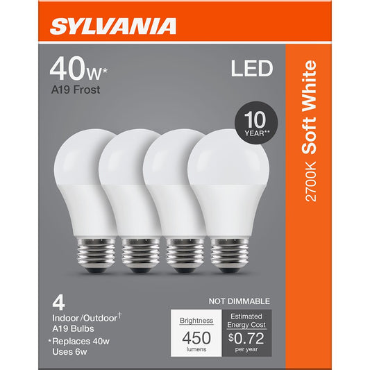 SYLVANIA A19 40 Watt LED Soft White Bulb