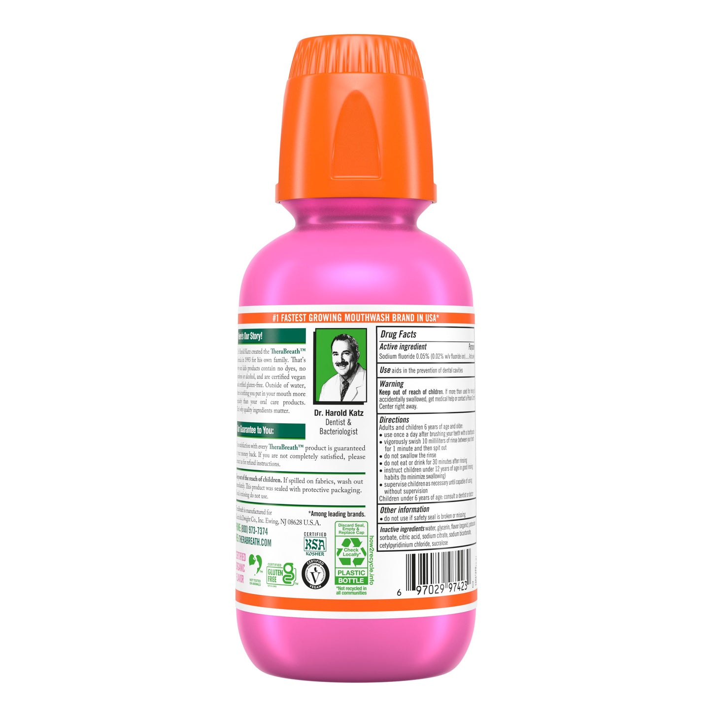 Therabreath For Kids Anti Cavity Oral Rinse Bubblegum