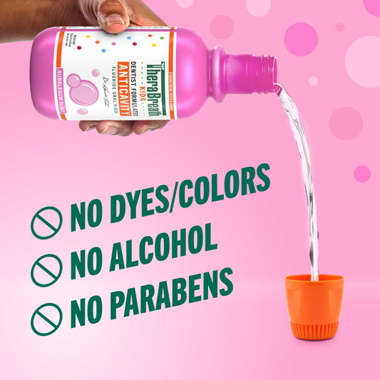 Therabreath For Kids Anti Cavity Oral Rinse Bubblegum