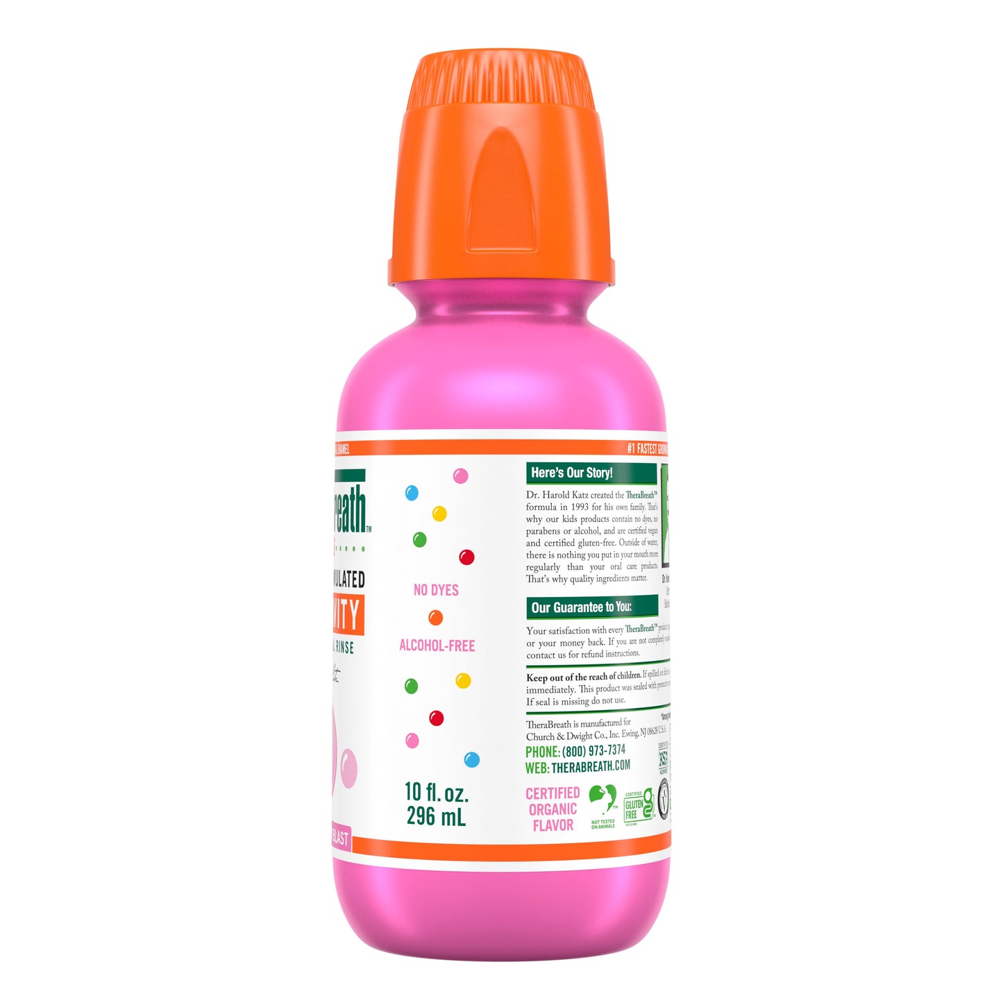 Therabreath For Kids Anti Cavity Oral Rinse Bubblegum