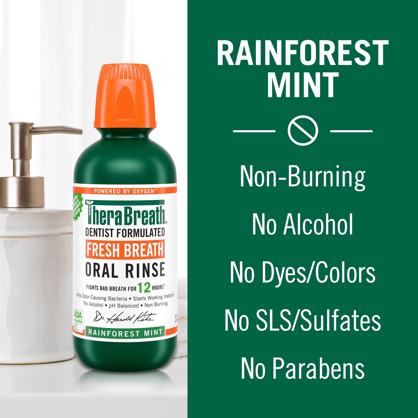 Therabreath Oral Rinse - Rainforest Mint