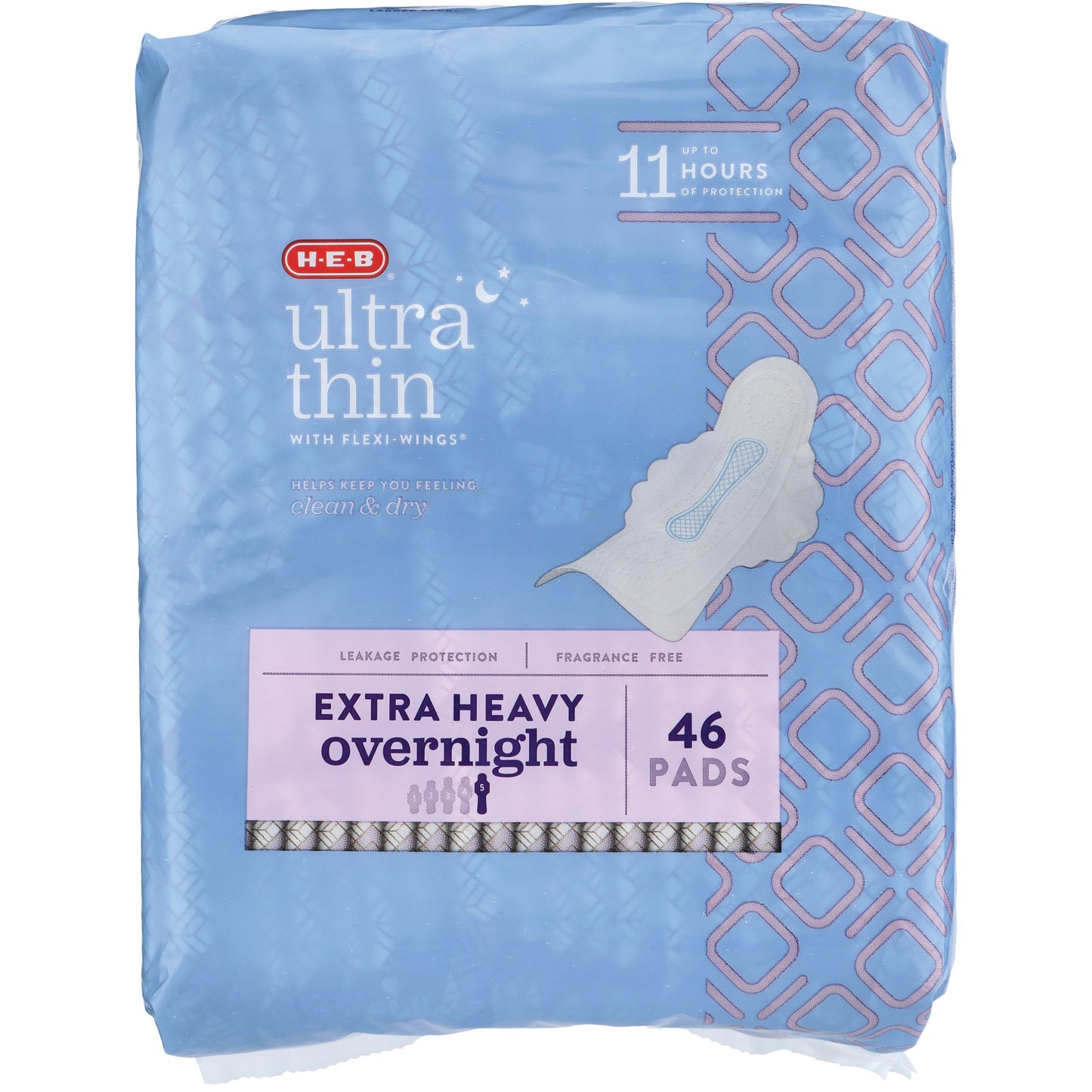 H-E-B Ultra Thin Flexi-Wing Bladder Control Pads - Extra Heavy, Overnight, Unscented