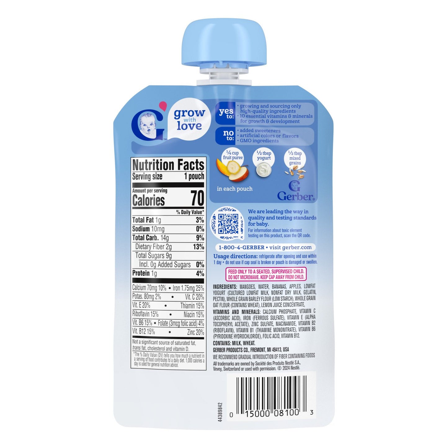 Gerber Baby Food Pouch - Mango Banana Apple