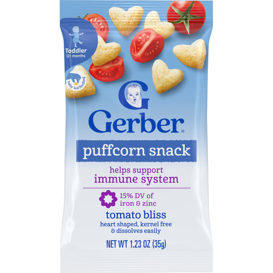 Gerber Toddler Puffcorn Snack - Tomato Bliss
