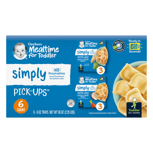 Gerber Toddler Simply Pick Ups Ravioli - Cheese & Spinach + Chicken & Carrot
