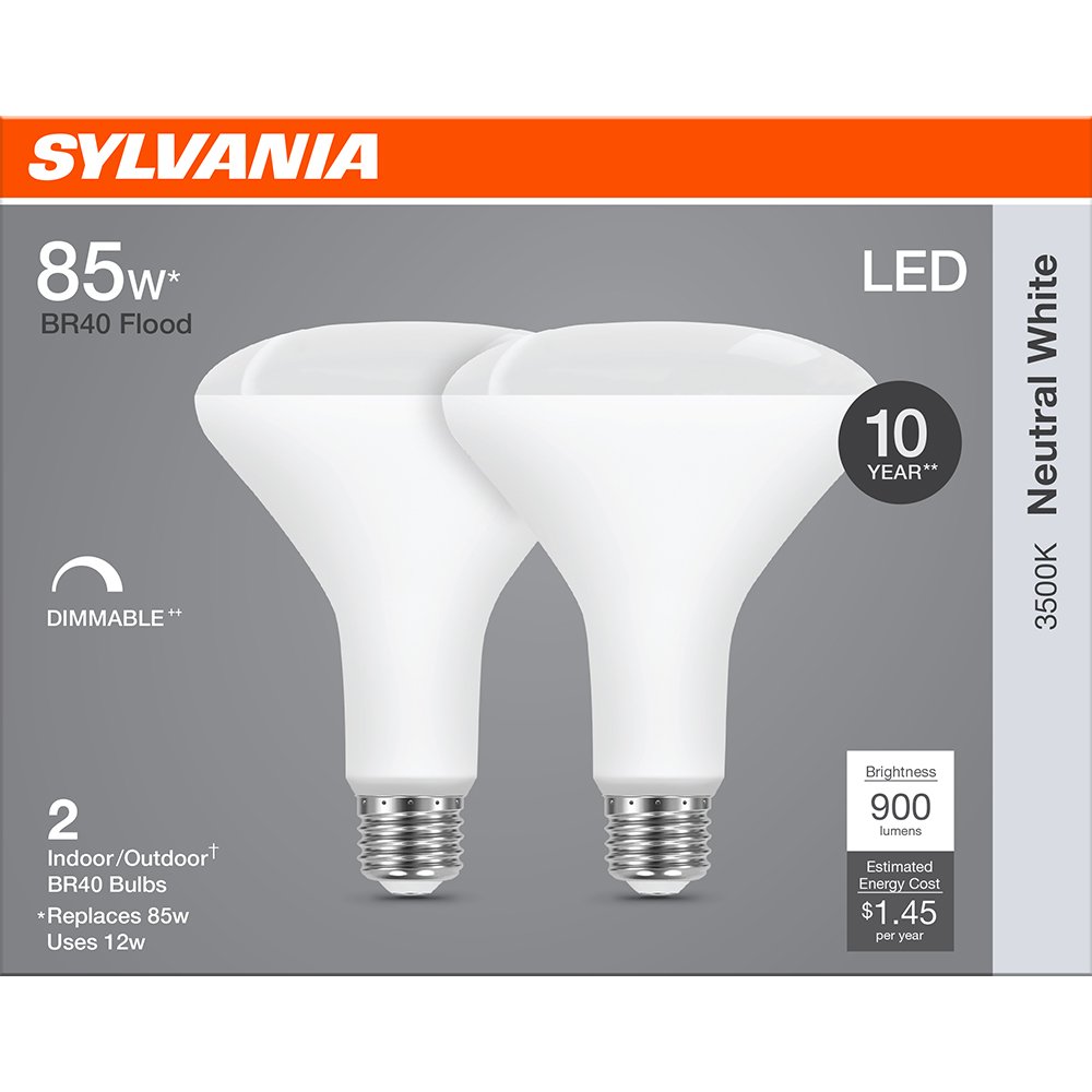 SYLVANIA BR40 85 Watt LED Neutral White Dimmable Bulb