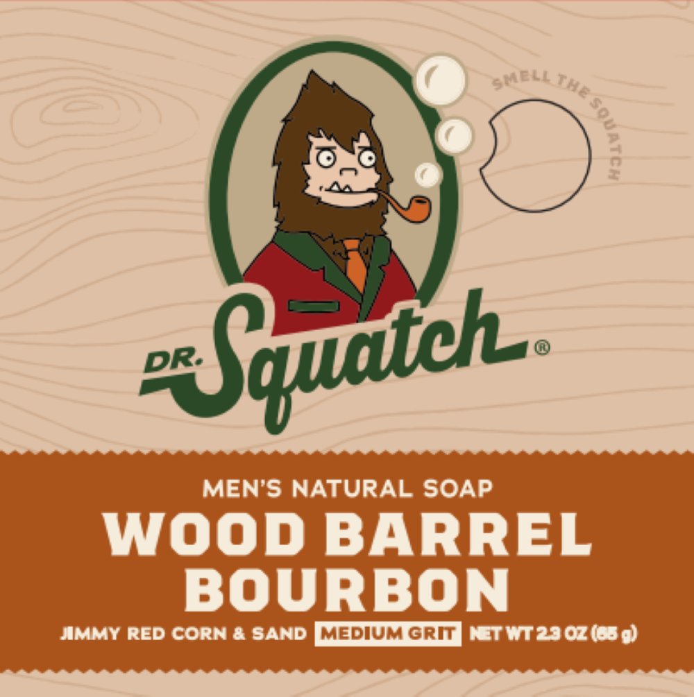 Dr. Squatch Travel Size Men's Natural Bar Soap - Wood Barrel Bourbon
