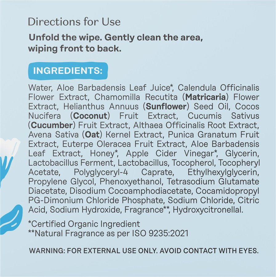 The Honey Pot Travel Size Sensitive Intimate Wipes