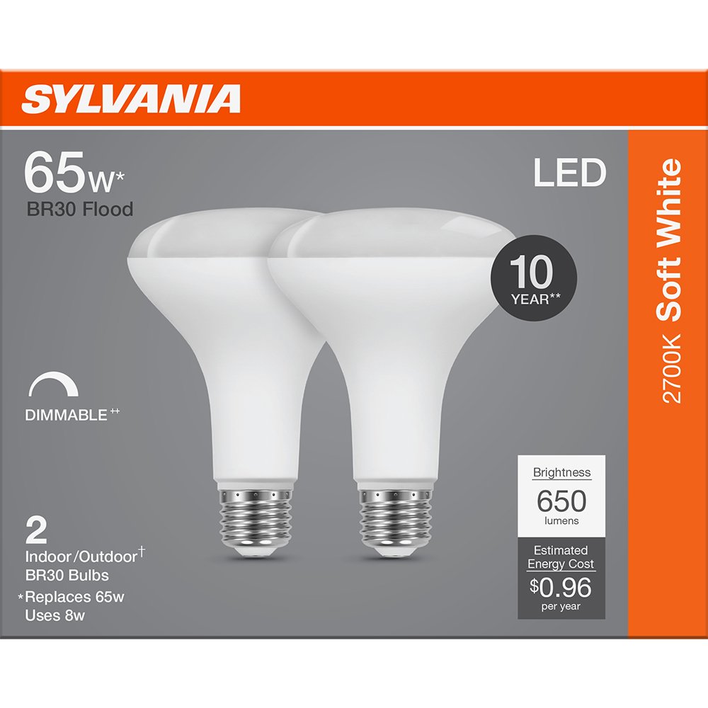 SYLVANIA BR30 65 Watt LED Soft White Dimmable Bulb