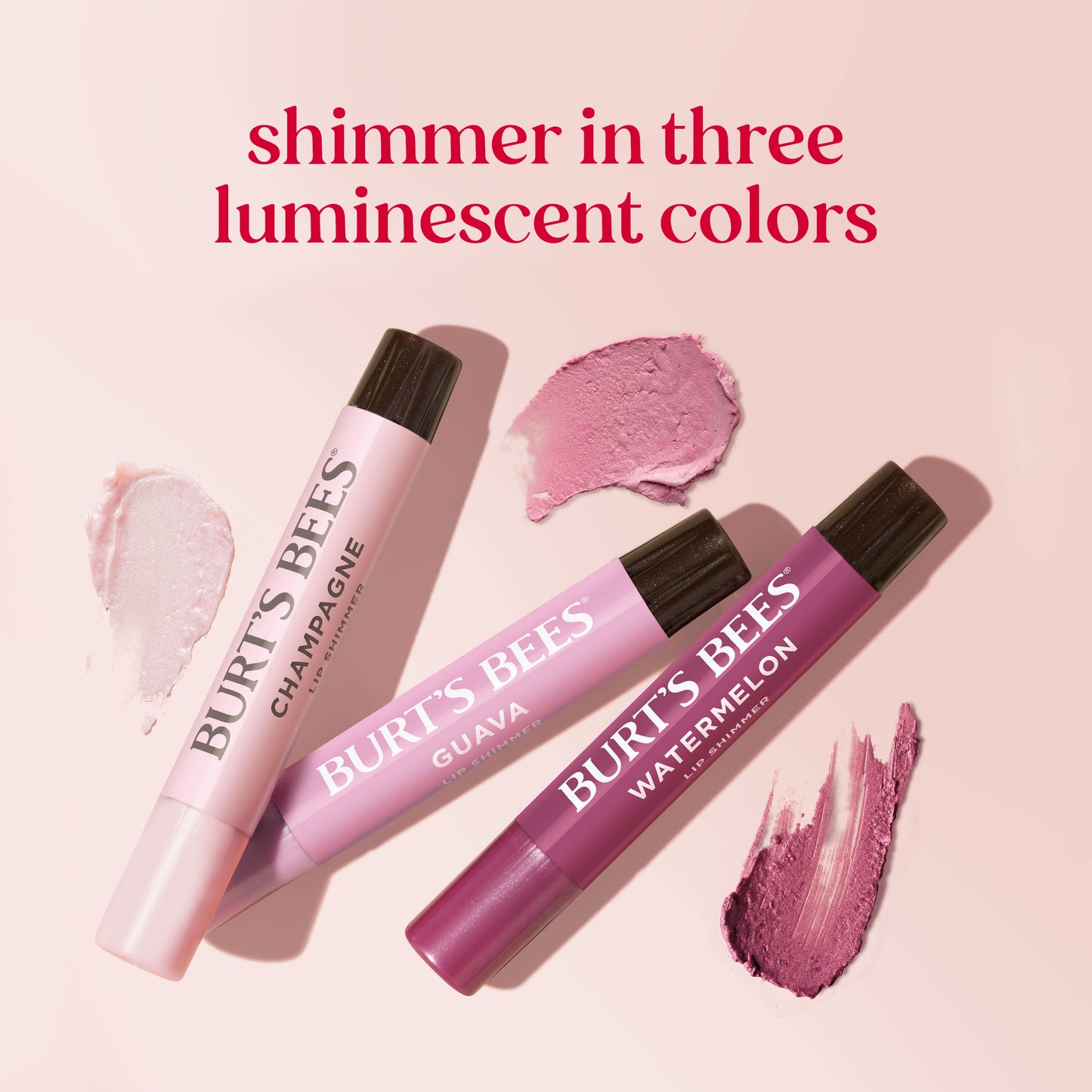Burt's Bees Lip Shimmer - Pink Collection