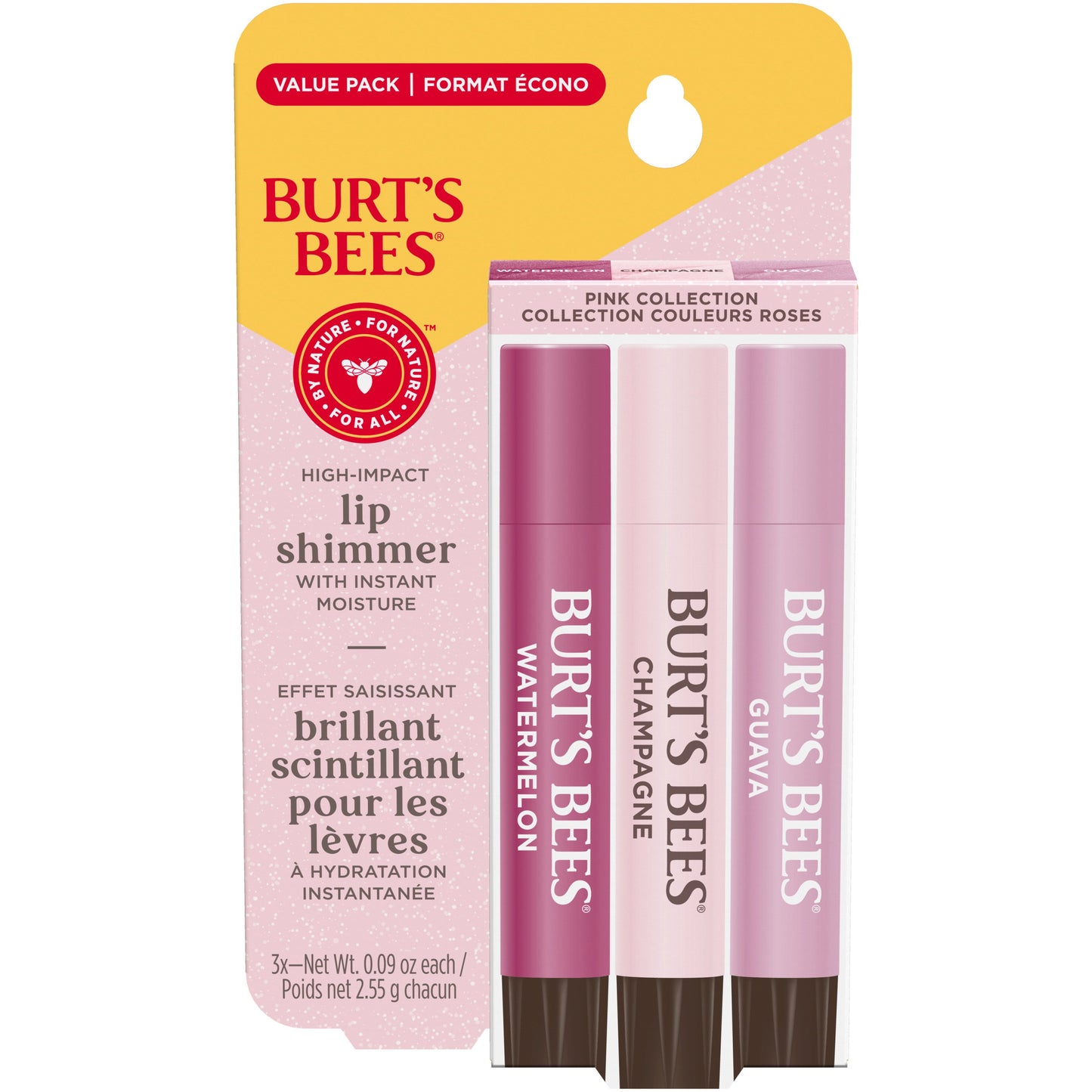 Burt's Bees Lip Shimmer - Pink Collection
