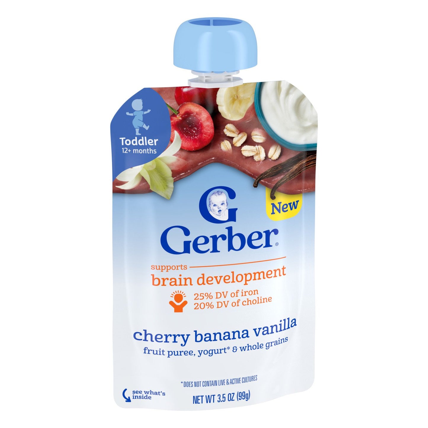 Gerber Baby Food Pouch - Cherry Banana Vanilla Yogurt