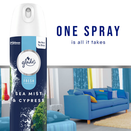 Glade Aerosol Air Freshener Spray- Sea Mist & Cypress