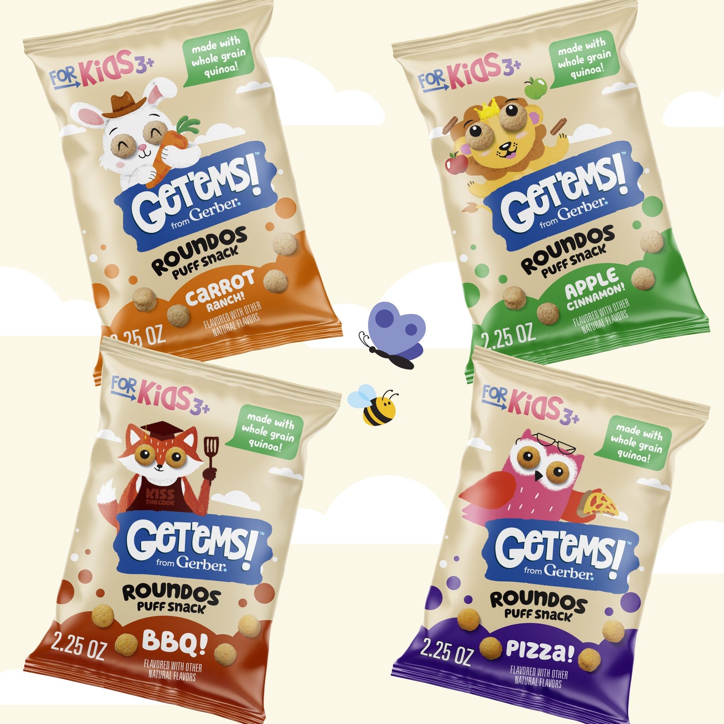 Get'ems! Roundos Puff Snack - BBQ