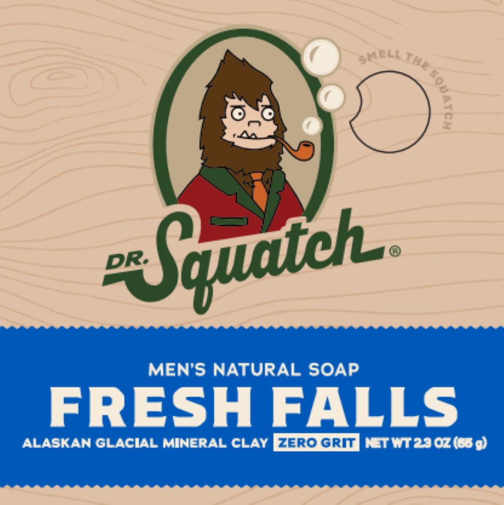 Dr. Squatch Travel Size Men's Natural Bar Soap - Fresh Falls