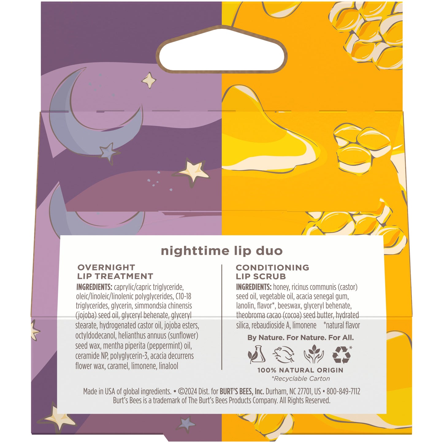 Burt's Bees Nighttime Lip Duo Lip Scrub & Lip Treatment