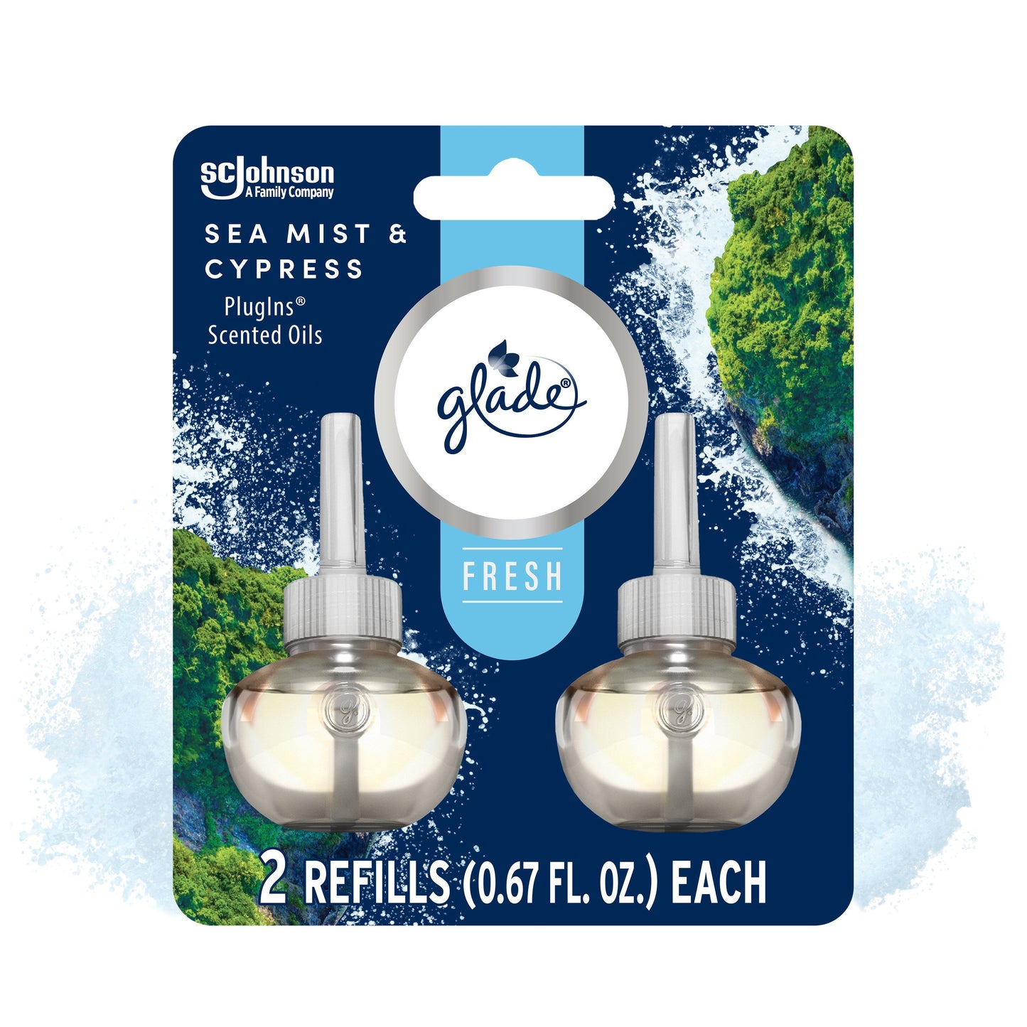Glade Plug In Scented Oils - Fresh Sea Mist & Cypress - 1.34 oz