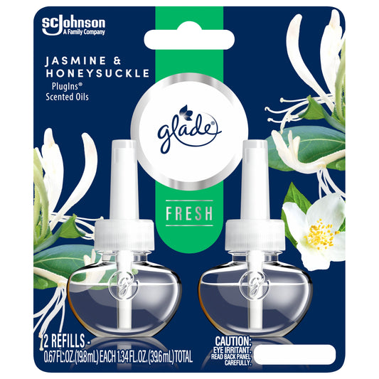 Glade Plug In Scented Oil - Fresh Jasmine & Honeysuckle - 1.34 oz