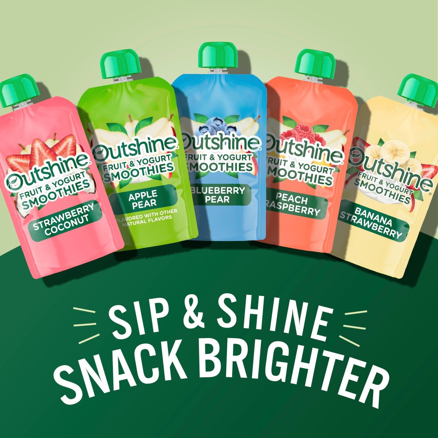 Outshine Fruit & Yogurt Smoothies - Strawberry Coconut, 3.5 oz Pouches