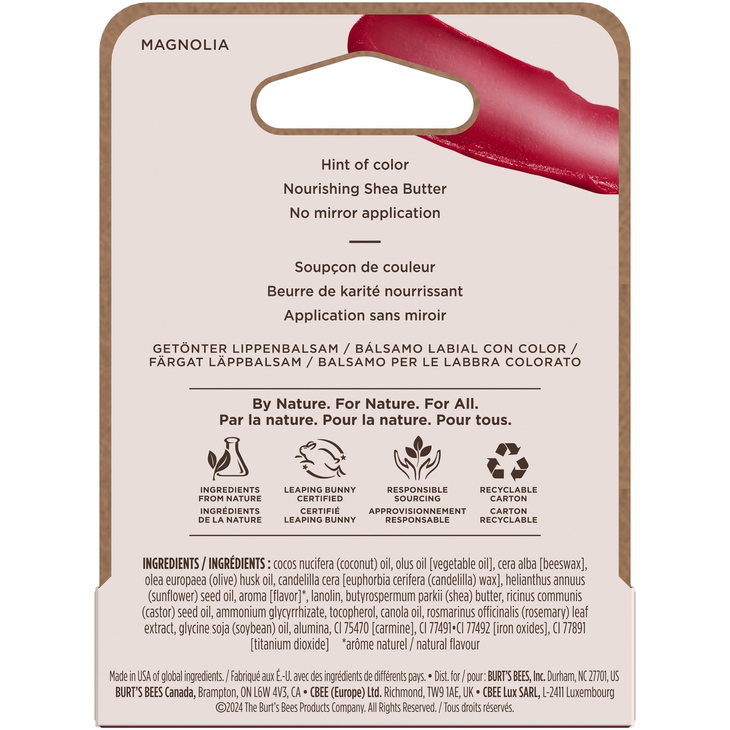 Burt's Bees Tinted Lip Balm - Magnolia