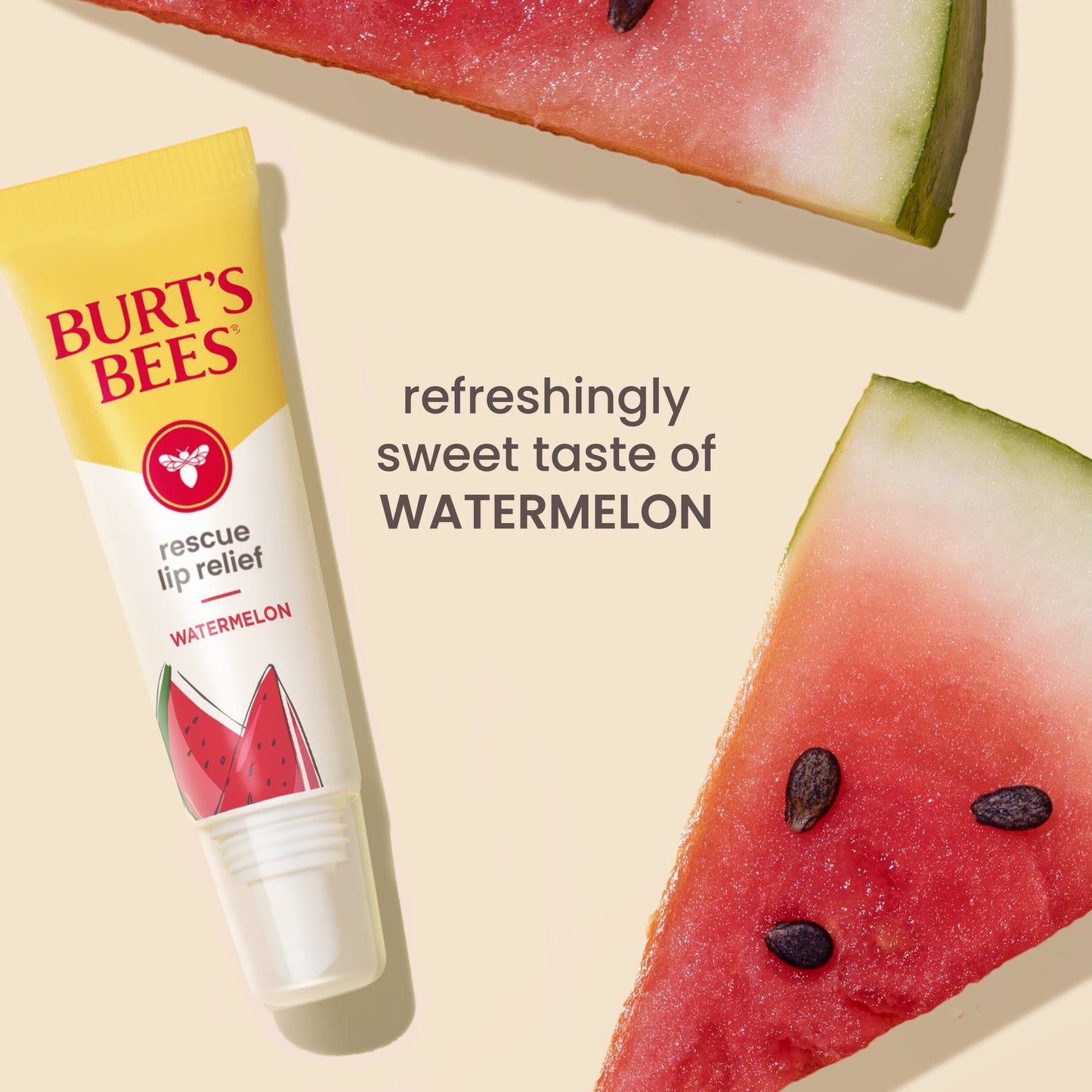 Burt's Bees Rescue Lip Relief Lip Balm - Watermelon