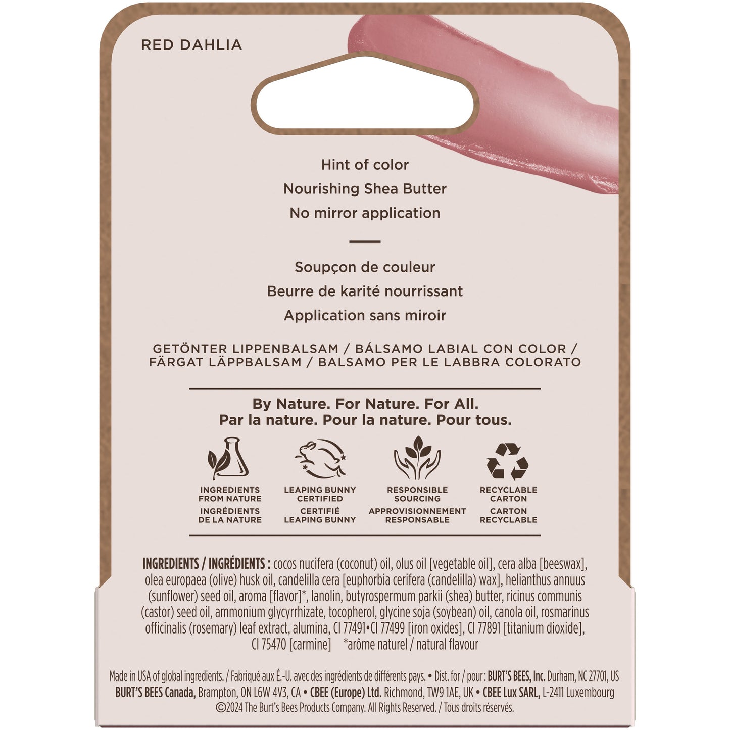 Burt's Bees Tinted Lip Balm - Red Dahlia