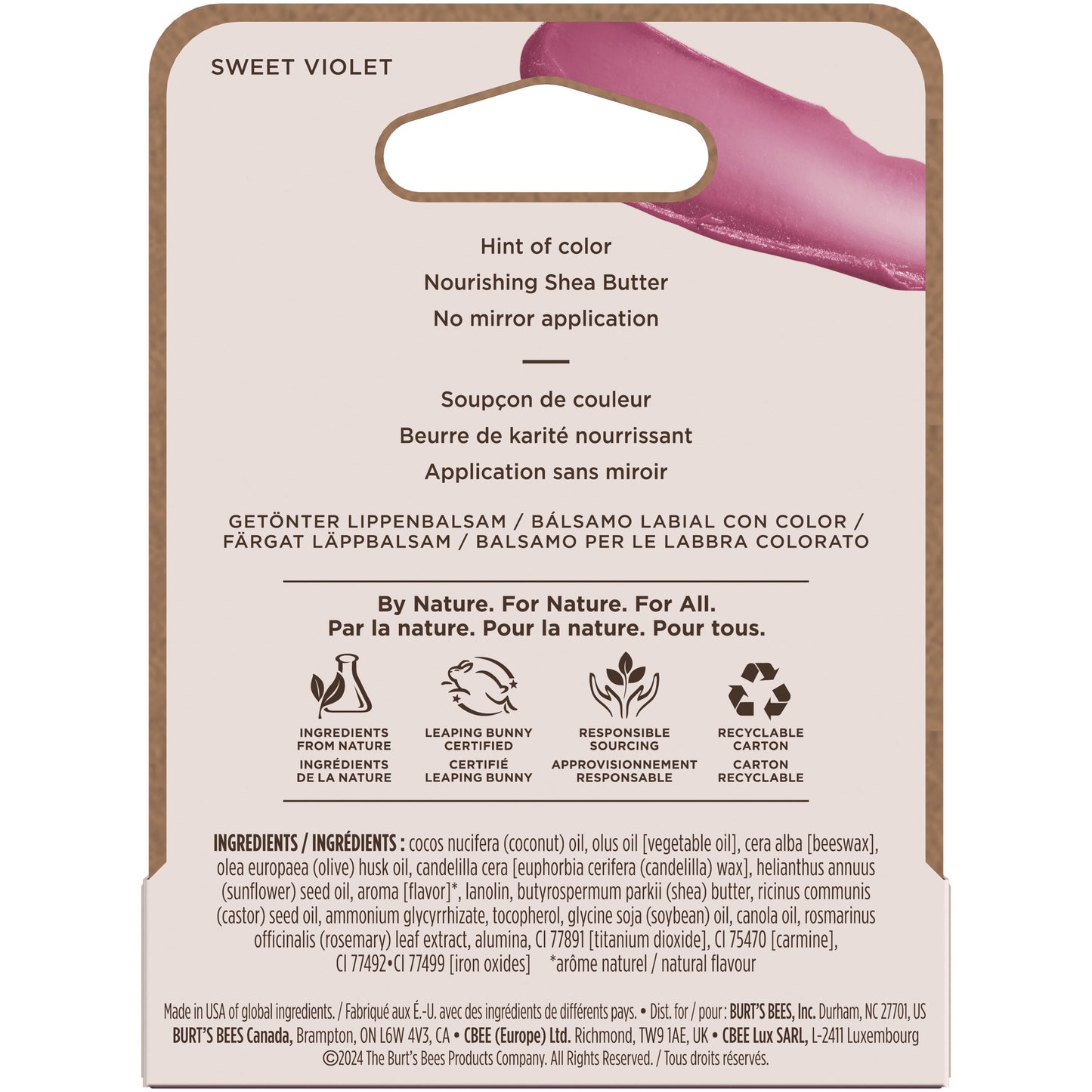 Burt's Bees Tinted Lip Balm - Sweet Violet