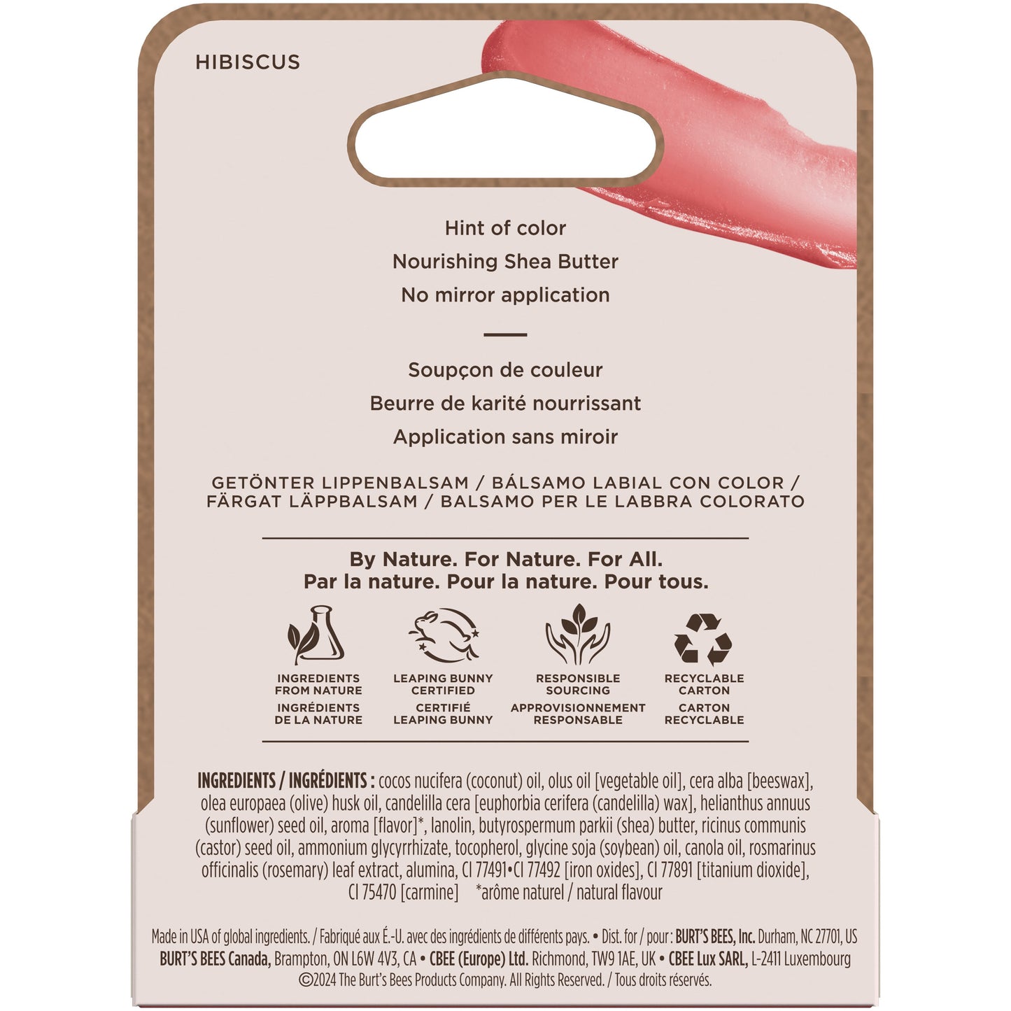Burt's Bees Tinted Lip Balm - Hibiscus