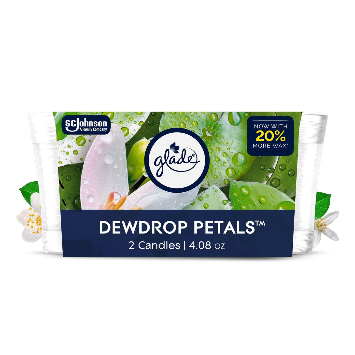 Glade Candle - Dewdrop Petals, 2 Pack