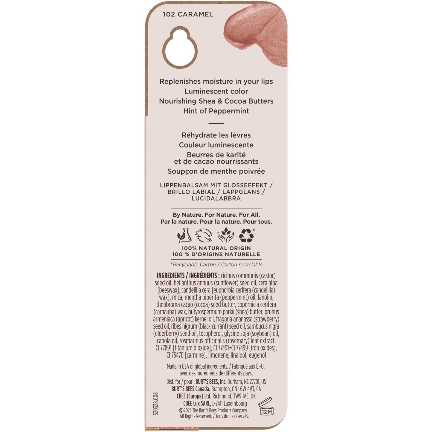 Burt's Bees Lip Shimmer - Caramel