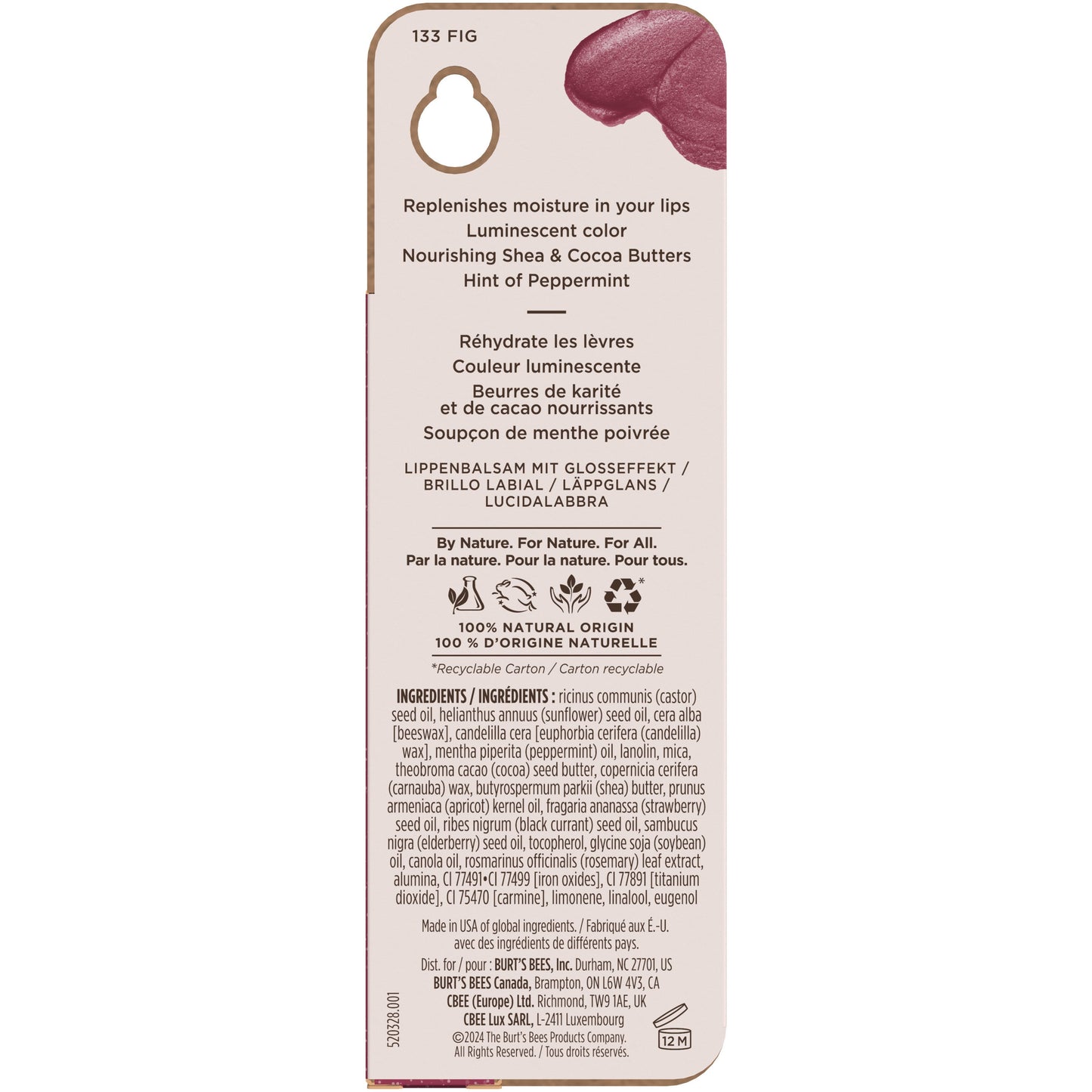 Burt's Bees Lip Shimmer - Fig