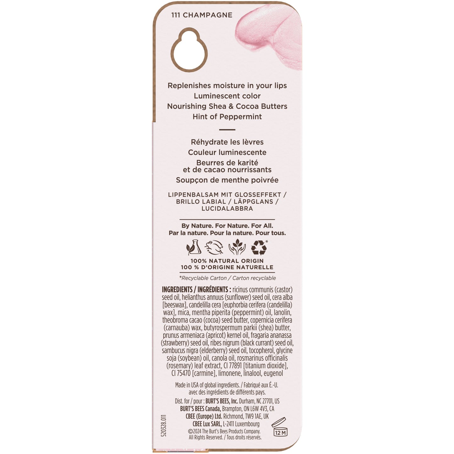 Burt's Bees Lip Shimmer - Champagne
