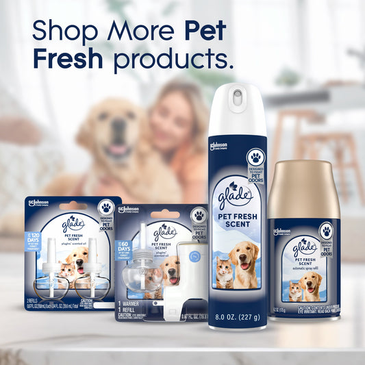 Glade Plug In Scented Oil Warmer & Refill - Pet Fresh