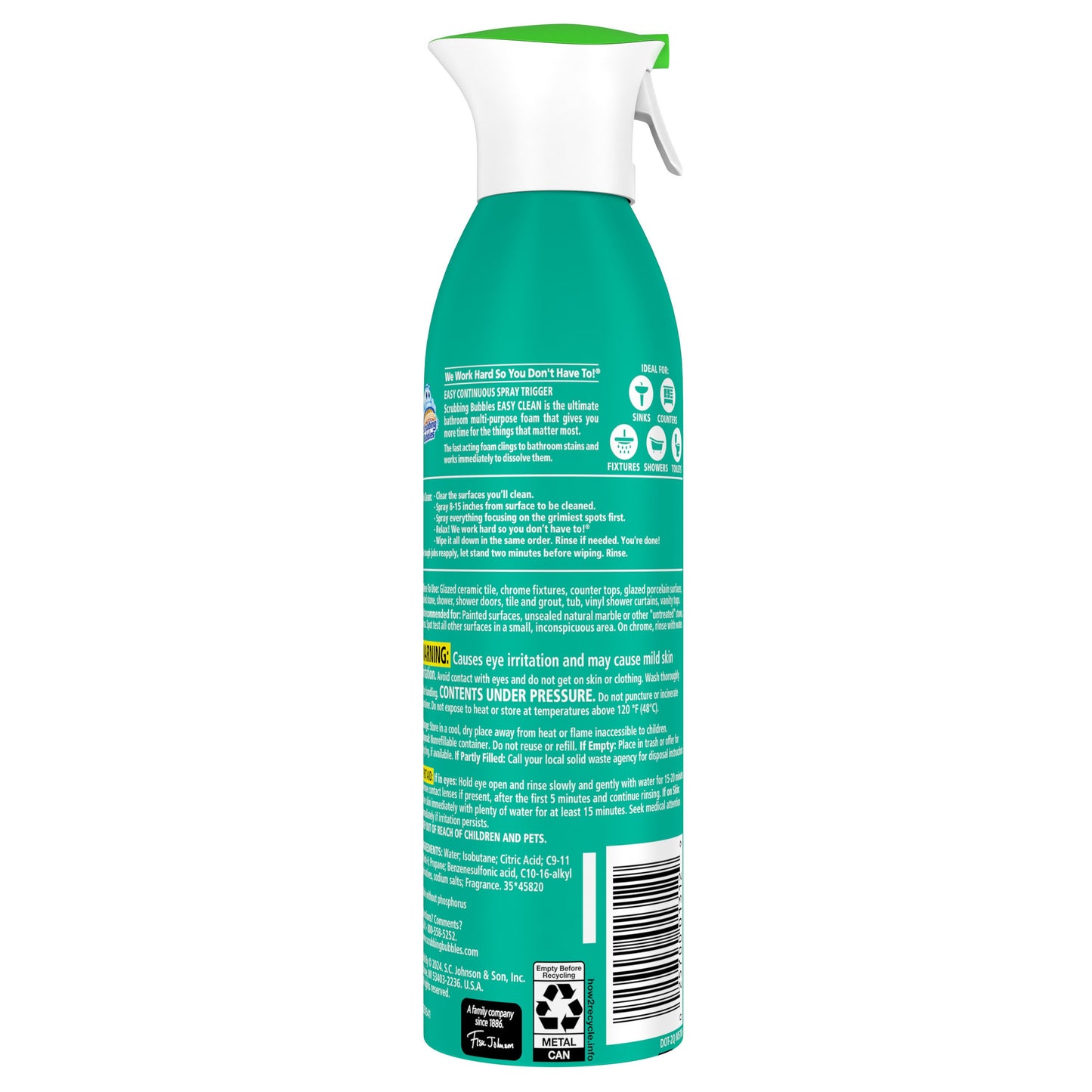 Scrubbing Bubbles Easy Clean Multi-Purpose Foam Bathroom Cleaner Aerosol Spray
