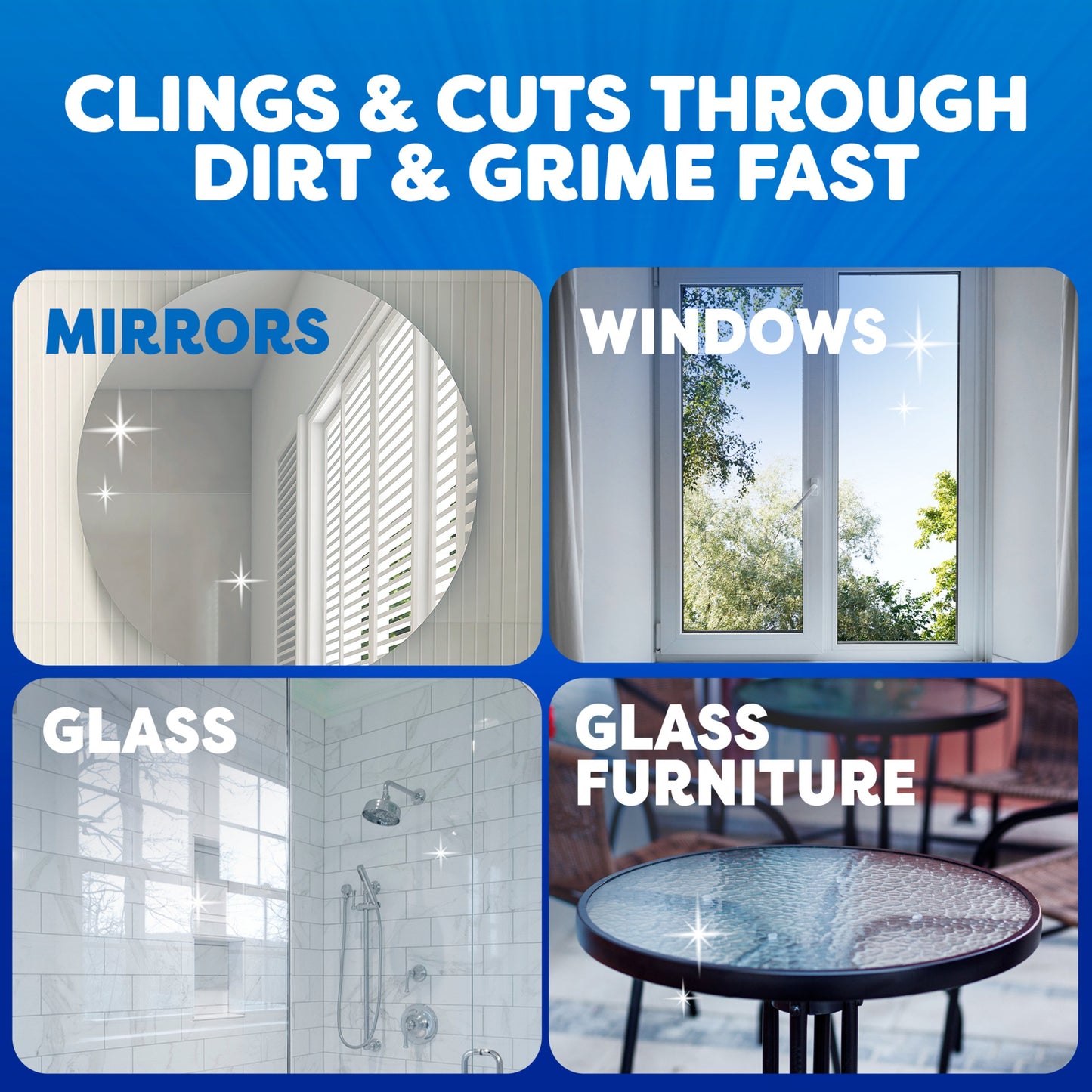 Windex Fast Shine Foam Glass Cleaner, No-Drip Aerosol Cleaning Spray