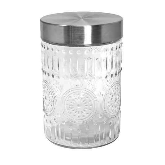 Blue Harbor Medallion Round Glass Storage Jar