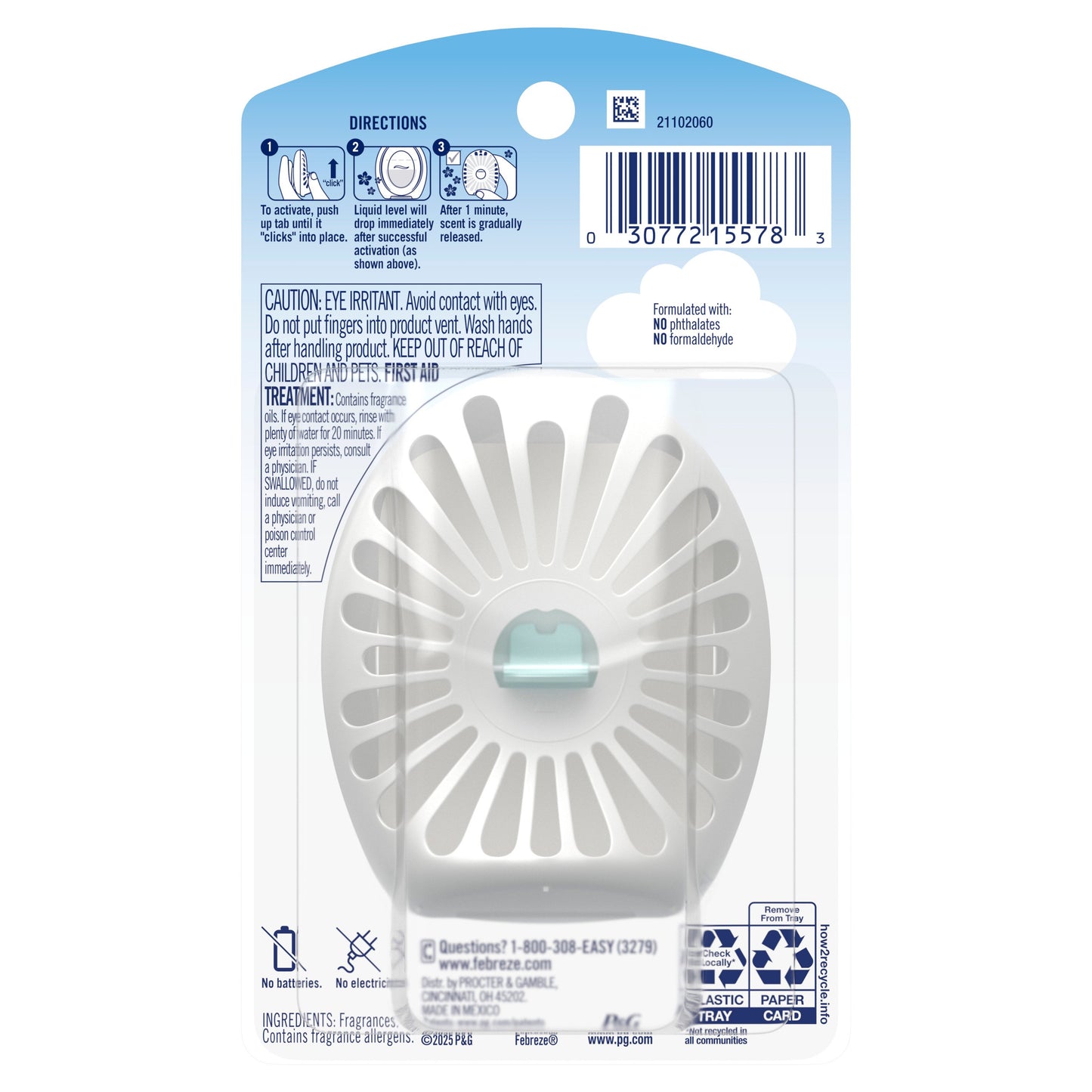 Febreze Bathroom Air Freshener Odor-Fighting - Warm Ocean Breeze Scent
