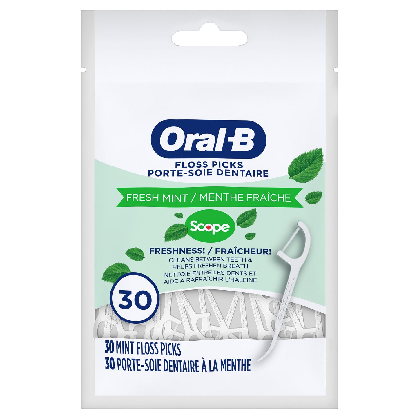 Oral-B Travel Size Pack Floss Picks - Scope Fresh Mint