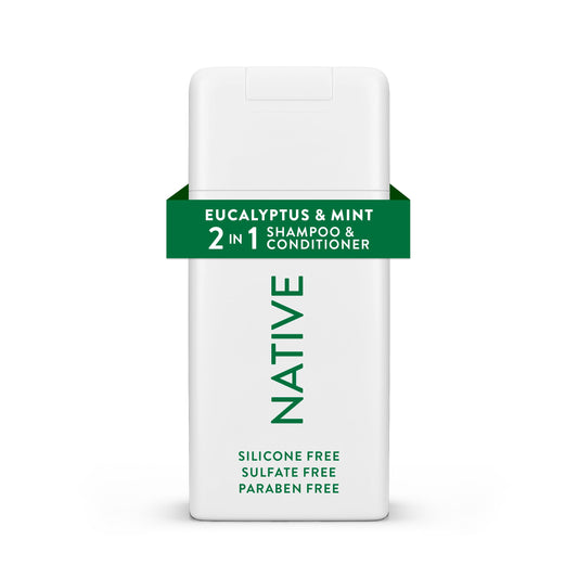 Native Travel Size 2-in-1 Scalp Refreshing Shampoo & Conditioner - Eucalyptus & Mint