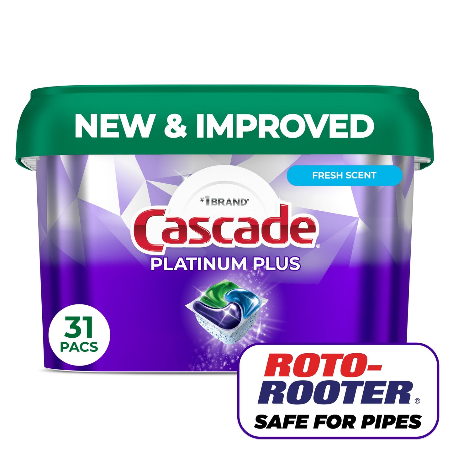 Cascade Platinum Plus Dishwasher Pods, Lemon Scent