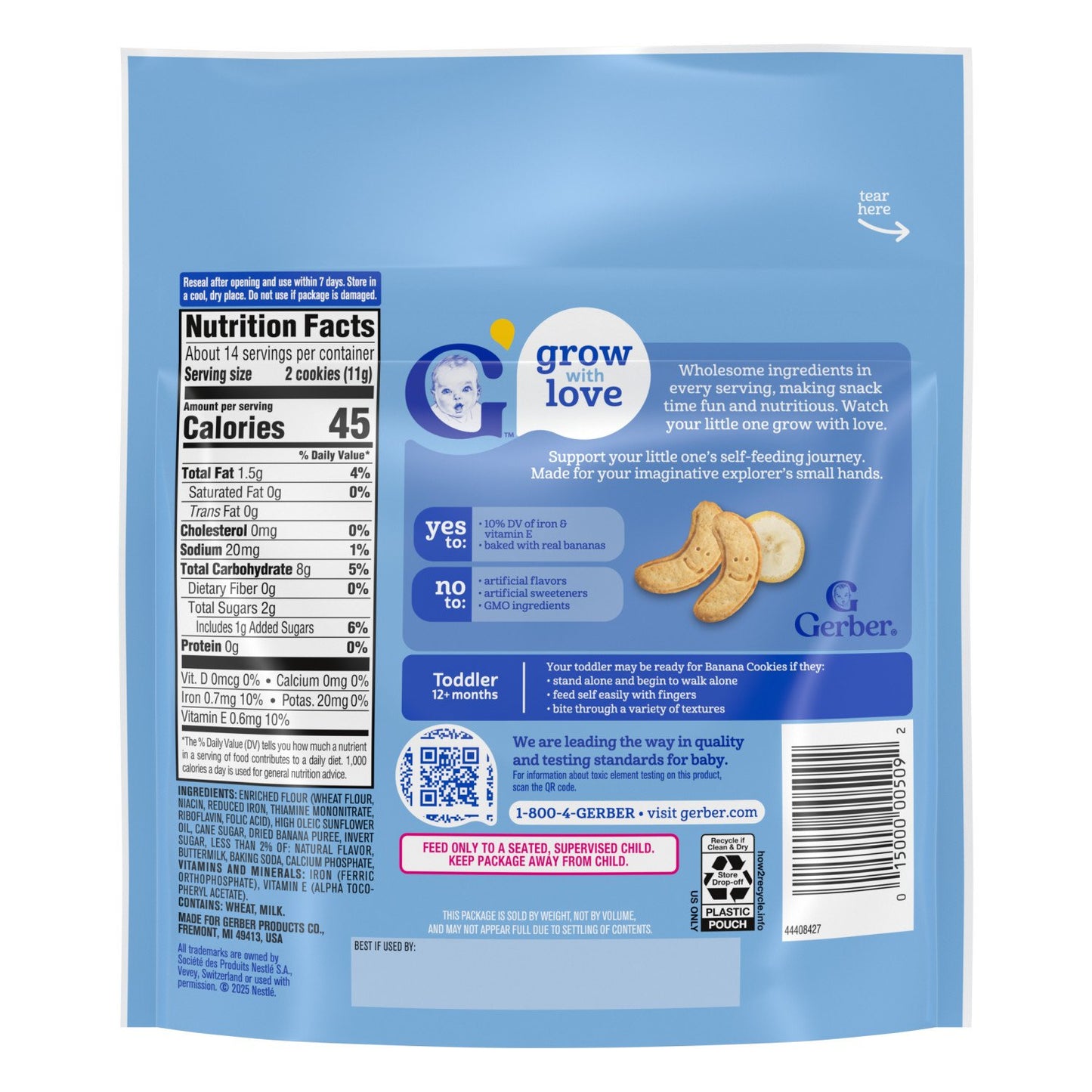 Gerber Toddler Snacks, Banana Cookies, Finger Foods, Snacks For Toddlers