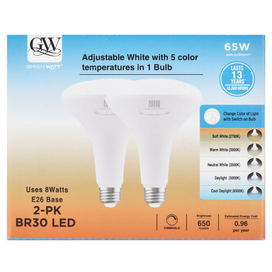 Green Watt Dimmable LED 65 Watt BR30 Light Bulb