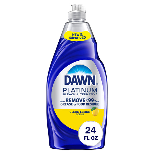 Dawn Platinum Liquid Dish Soap Bleach Alternative - Clean Lemon