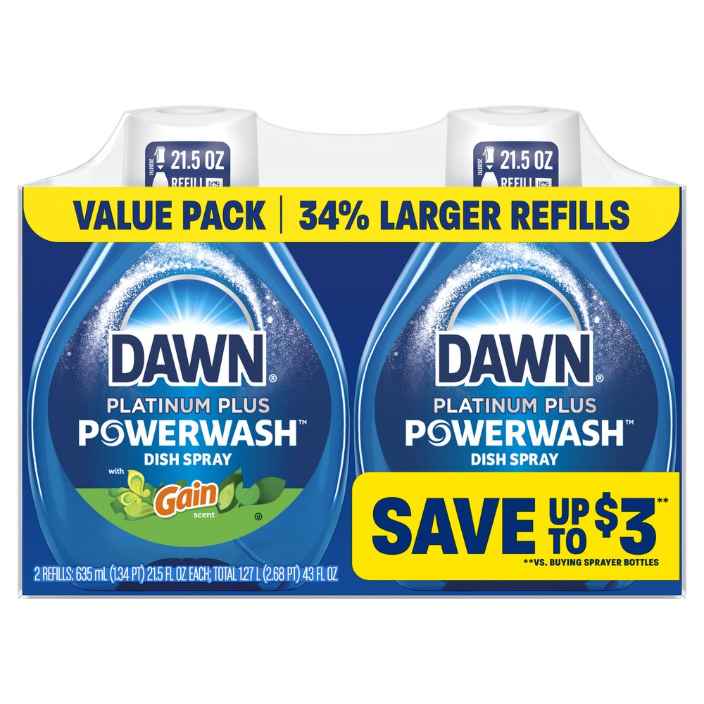 Dawn Powerwash Platinum Plus Refills - Original, 43 oz