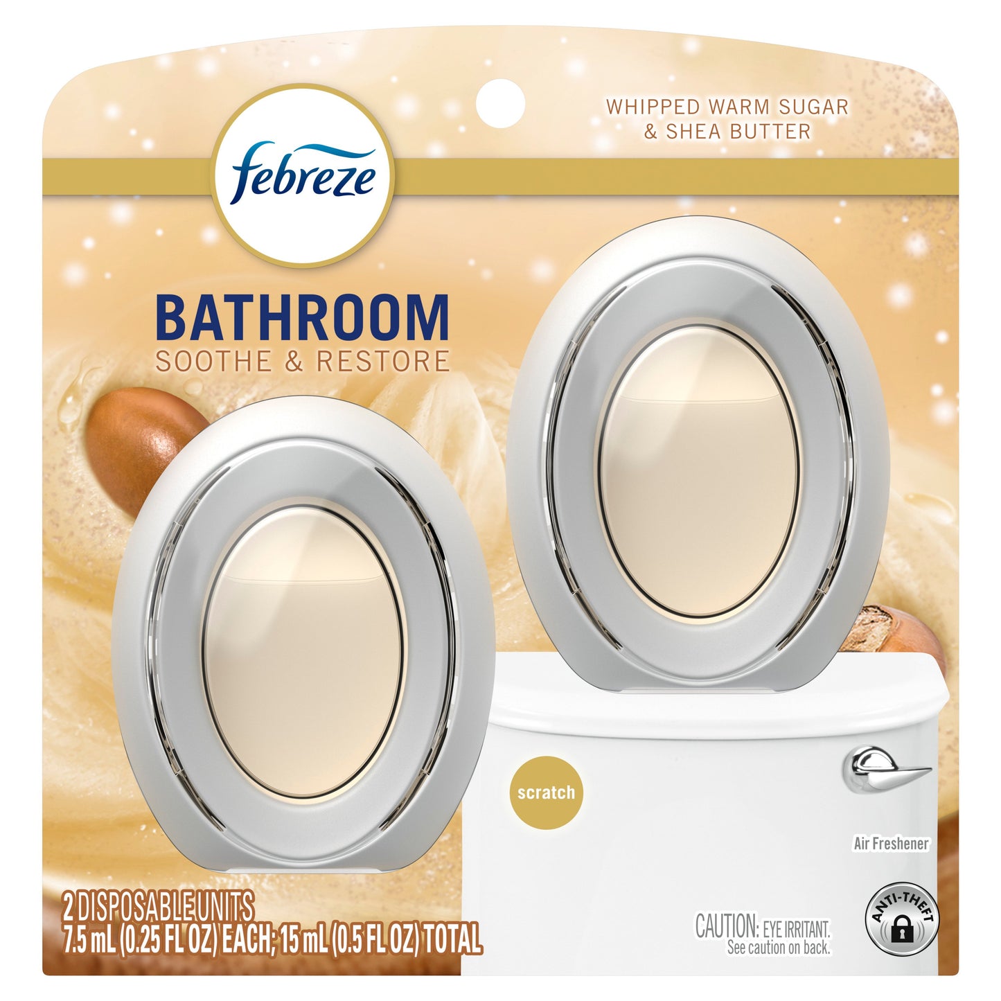 Febreze Bathroom Air Freshener - Warm Sugar & Shea Butter Soothe & Restore