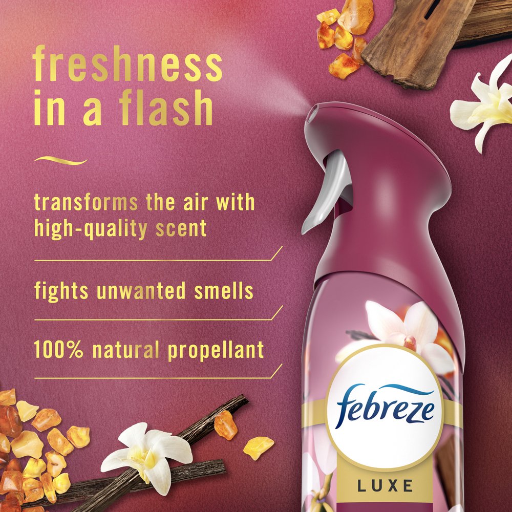 Febreze Luxe Air Freshener Odor-Fighting Room Spray - Vanilla Suede