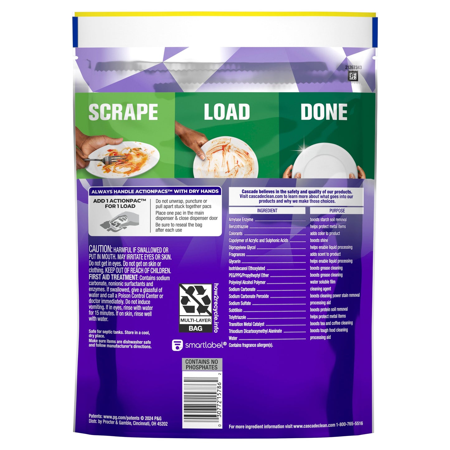 Cascade Platinum Plus Dishwasher Pods, Mountain Scent